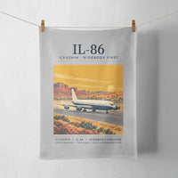 Thumbnail for Ilyushin Il-86 - Poster - Towel - Light Gray