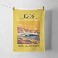 Thumbnail for Ilyushin Il-86 - Poster - Towel - Yellow