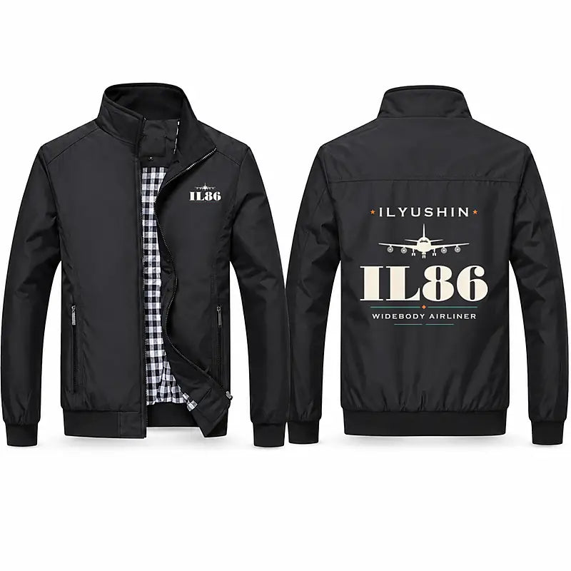 Ilyushin Il-86 Stylish Jackets - Stand Collar - Heritage - Black
