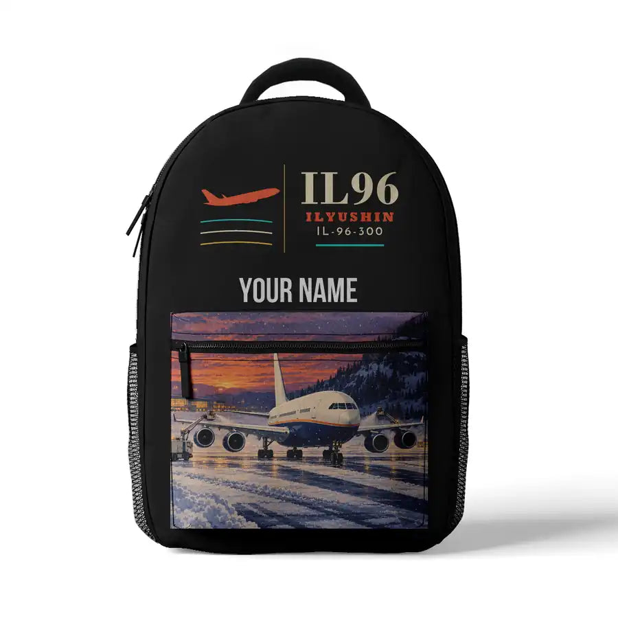 Ilyushin Il-96-300 - 3D Backpack - Black + Name