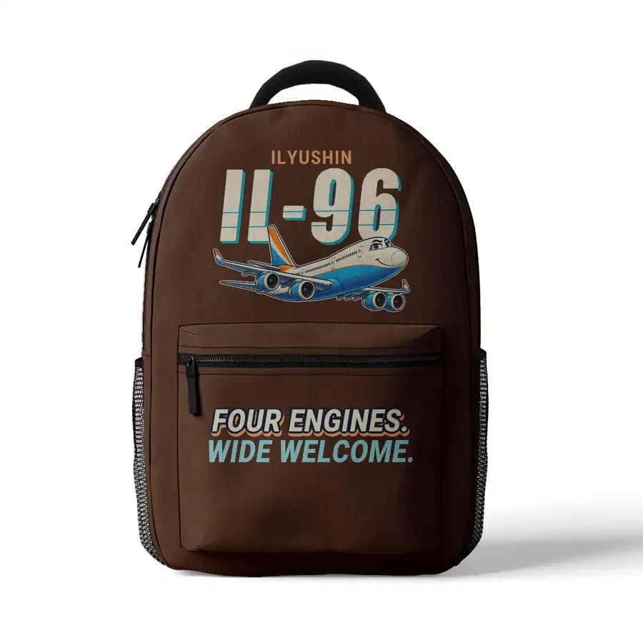 Ilyushin Il-96-300 - 3D Backpack - Cartoon - Brown