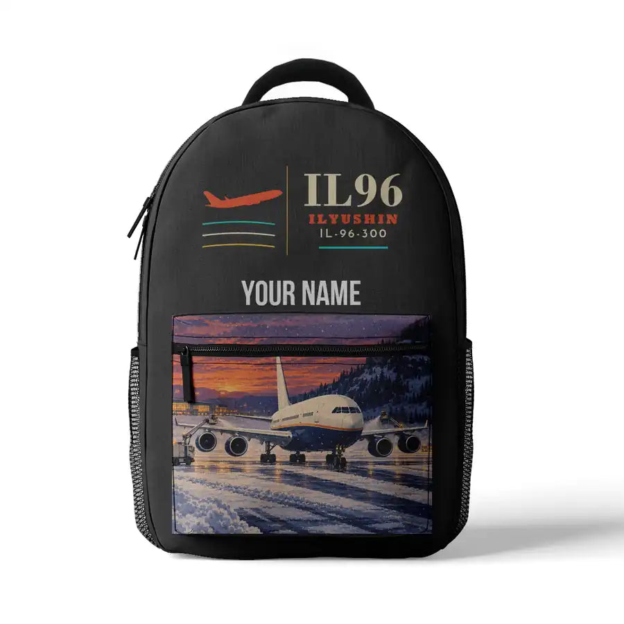 Ilyushin Il-96-300 - 3D Backpack - Gray + Name