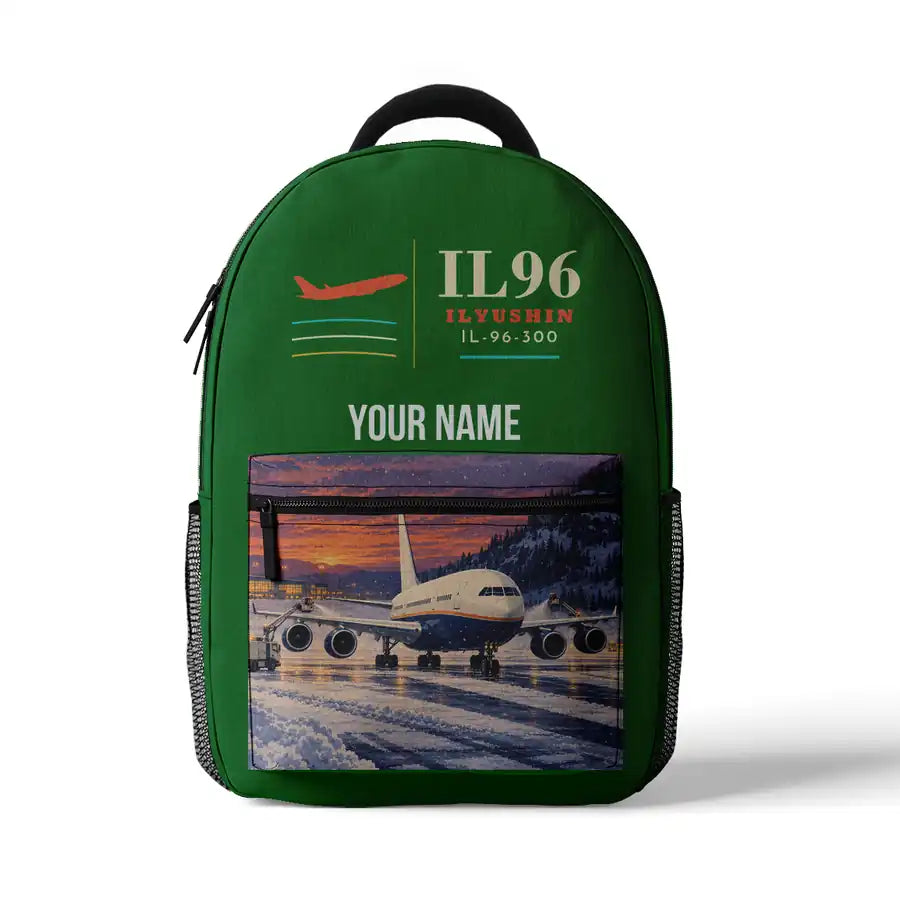 Ilyushin Il-96-300 - 3D Backpack - Green + Name