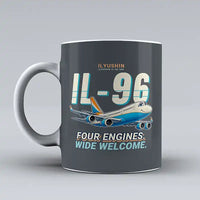 Thumbnail for Ilyushin Il-96-300 - Cartoon - Mug - Gray