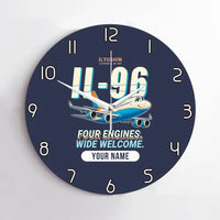 Thumbnail for Ilyushin Il-96-300 - Cartoon + Name - No Frame - Navy Blue