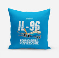 Thumbnail for Ilyushin Il-96-300 - Cartoon - Pillow - Turquoise