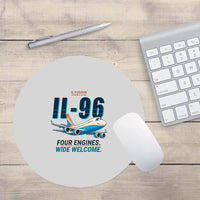 Thumbnail for Ilyushin Il-96-300 - Cartoon - Round Mouse Pad - Light Gray