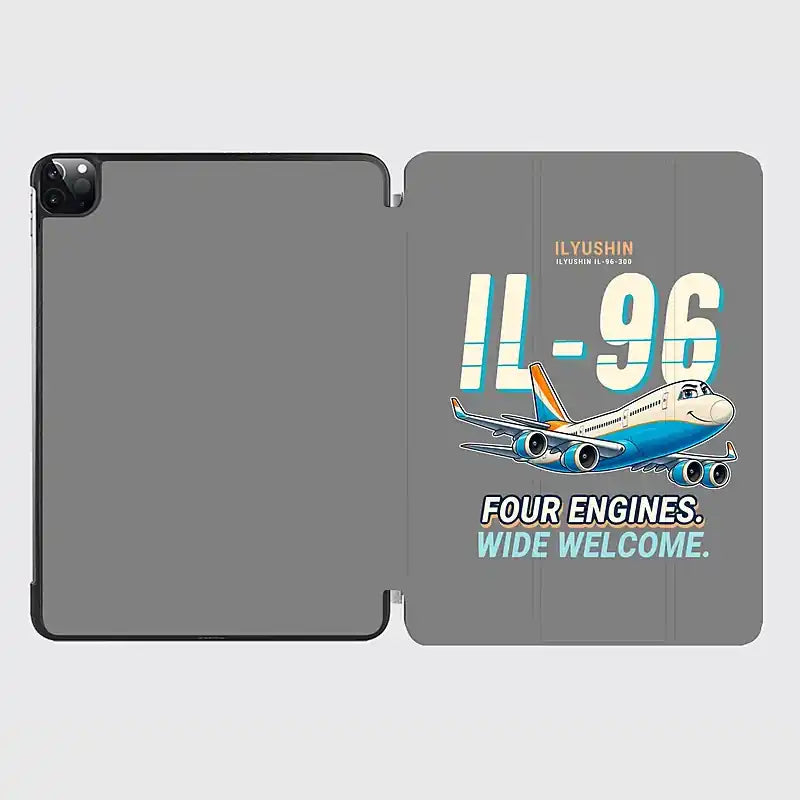 Ilyushin Il-96-300 - Cartoon - iPad Case - Gray