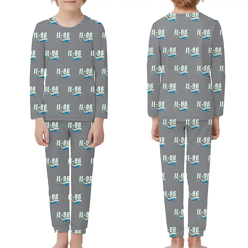 Ilyushin Il-96-300 - Children Pajamas - Cartoon Pattern - Gray