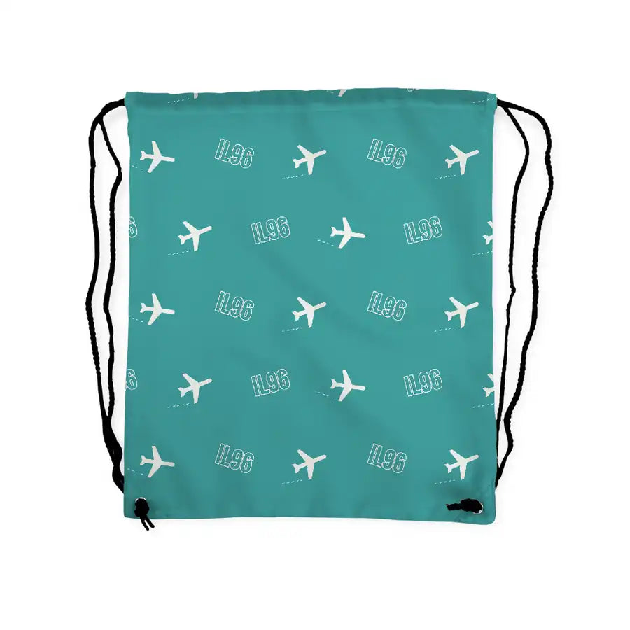 Ilyushin Il-96-300 - Drawstring Bag - 3D Pattern - Turquoise