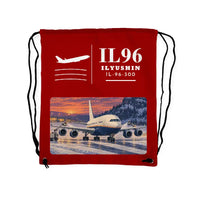 Thumbnail for Ilyushin Il-96-300 - Drawstring Bag - Classic - Red