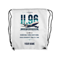 Thumbnail for Ilyushin Il-96-300 - Drawstring Bag - Original + Name - White