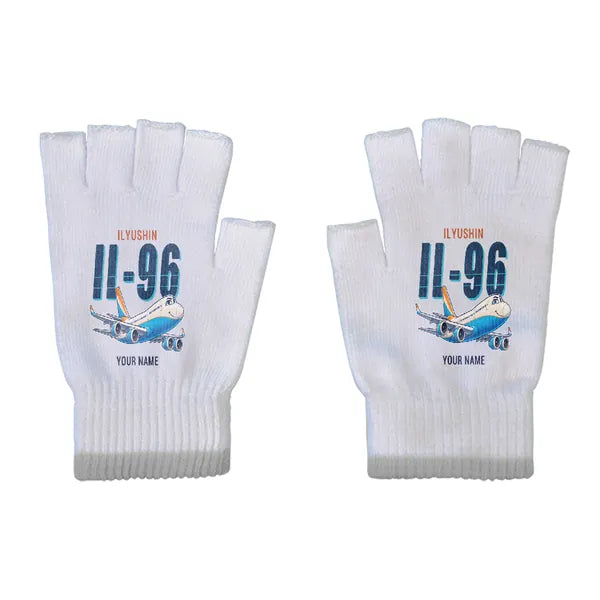 Ilyushin Il-96-300 - Gloves - Cut - Cartoon + Name - Light Gray