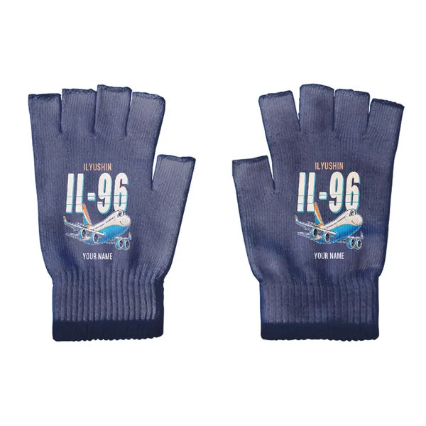 Ilyushin Il-96-300 - Gloves - Cut - Cartoon + Name - Navy Blue