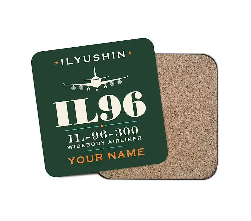 Ilyushin Il-96-300 - Heritage + Name - Coaster - Dark Green