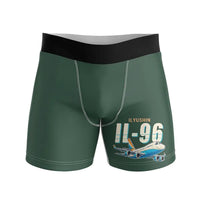Thumbnail for Ilyushin Il-96-300 - Men Boxers - Cartoon - Dark Green