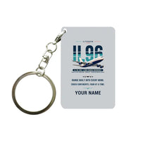 Thumbnail for Ilyushin Il-96-300 - Original + Name - Key Chain - Light Gray
