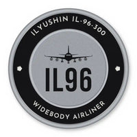 Thumbnail for Ilyushin Il-96-300 Patches - Circle - Black Silver