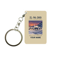Thumbnail for Ilyushin Il-96-300 - Poster + Name - Key Chain - Beige