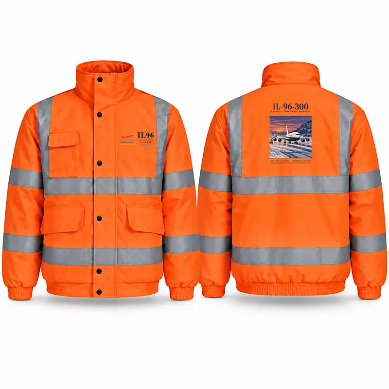 Ilyushin Il-96-300 Reflective Winter Jackets - Poster - Orange