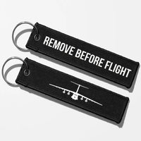 Thumbnail for Ilyushin IL-76 Silhouette Key Chains - Black - Remove Before Flight