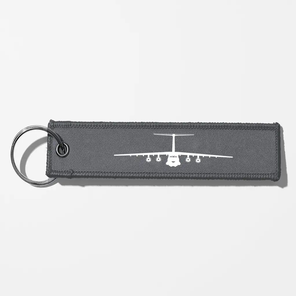 Ilyushin IL-76 Silhouette Key Chains - Gray