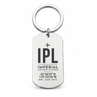 Thumbnail for Imperial County Airport IPL - Key Chain - Original Design - Silver