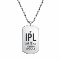Thumbnail for Imperial County Airport IPL - Necklace - Original Design - Silver