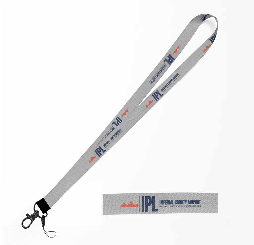 Imperial County Airport (IPL) lanyard - light gray