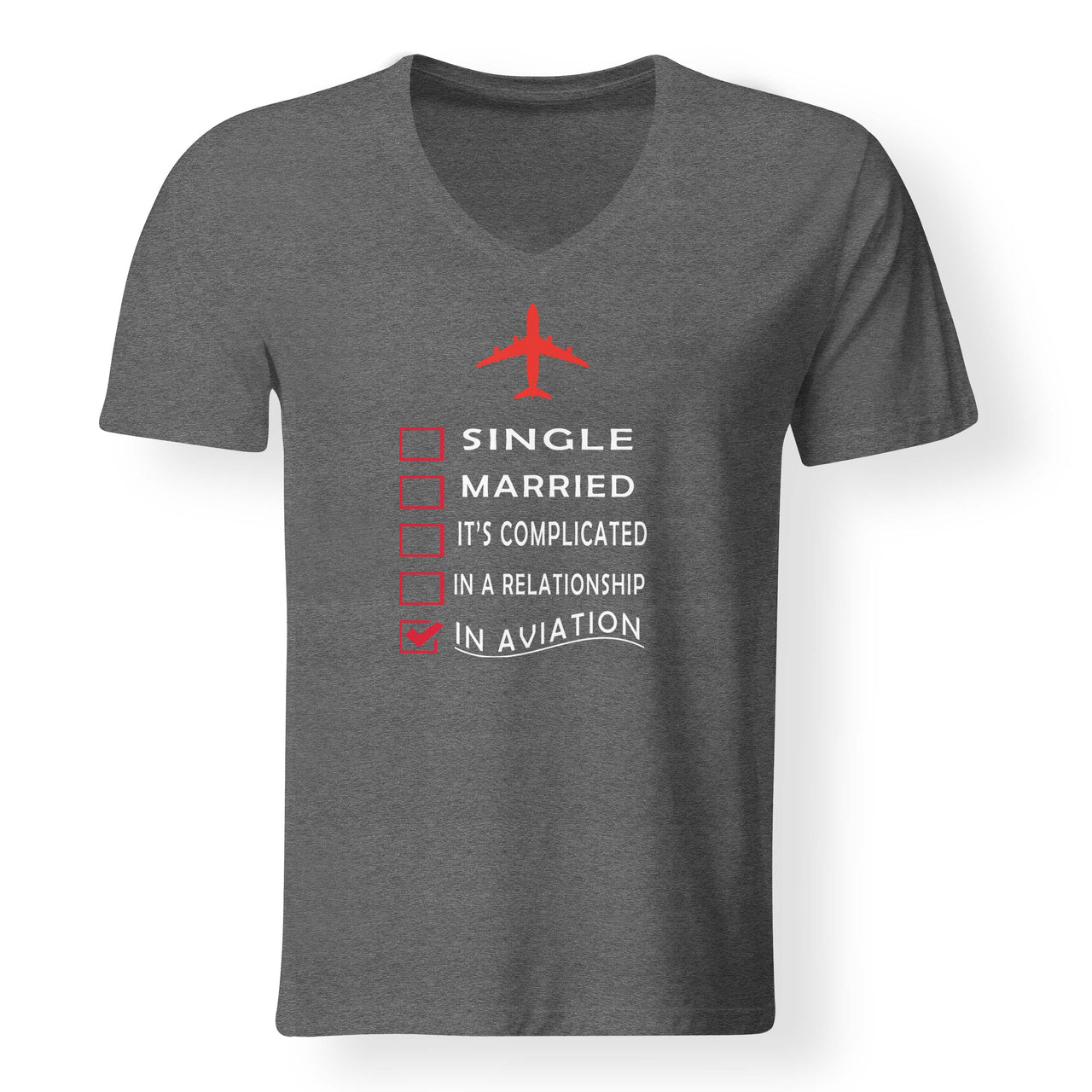 In Aviation Designed V-Neck T-Shirts