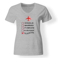 Thumbnail for In Aviation Designed V-Neck T-Shirts