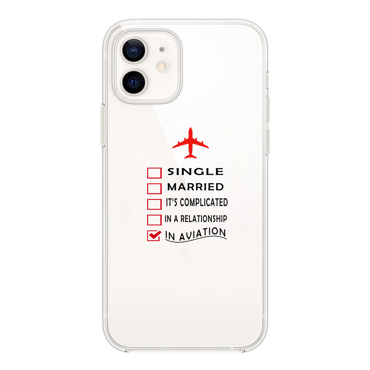 In Aviation Designed Transparent Silicone iPhone Cases