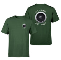 Thumbnail for In Thrust We Trust design on dark green double side