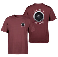 Thumbnail for In Thrust We Trust design on dark red double side