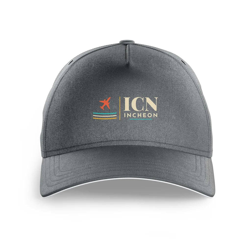 Incheon International Airport (ICN) printed hat - gray