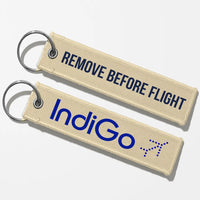 Thumbnail for Indigo Airlines Crew & Staff Tag Key Chains - Beige - Remove Before Flight