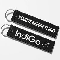 Thumbnail for Indigo Airlines Crew & Staff Tag Key Chains - Black - Remove Before Flight