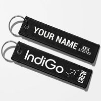 Thumbnail for Indigo Airlines Crew & Staff Tag Key Chains - Black - Crew + Name