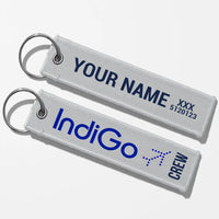 Thumbnail for Indigo Airlines Crew & Staff Tag Key Chains - Light Gray - Crew + Name