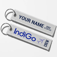 Thumbnail for Indigo Airlines Crew & Staff Tag Key Chains - White - Crew + Name