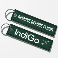 Thumbnail for Indigo Airlines Crew & Staff Tag Key Chains - Dark Green - Remove Before Flight