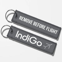 Thumbnail for Indigo Airlines Crew & Staff Tag Key Chains - Gray - Remove Before Flight