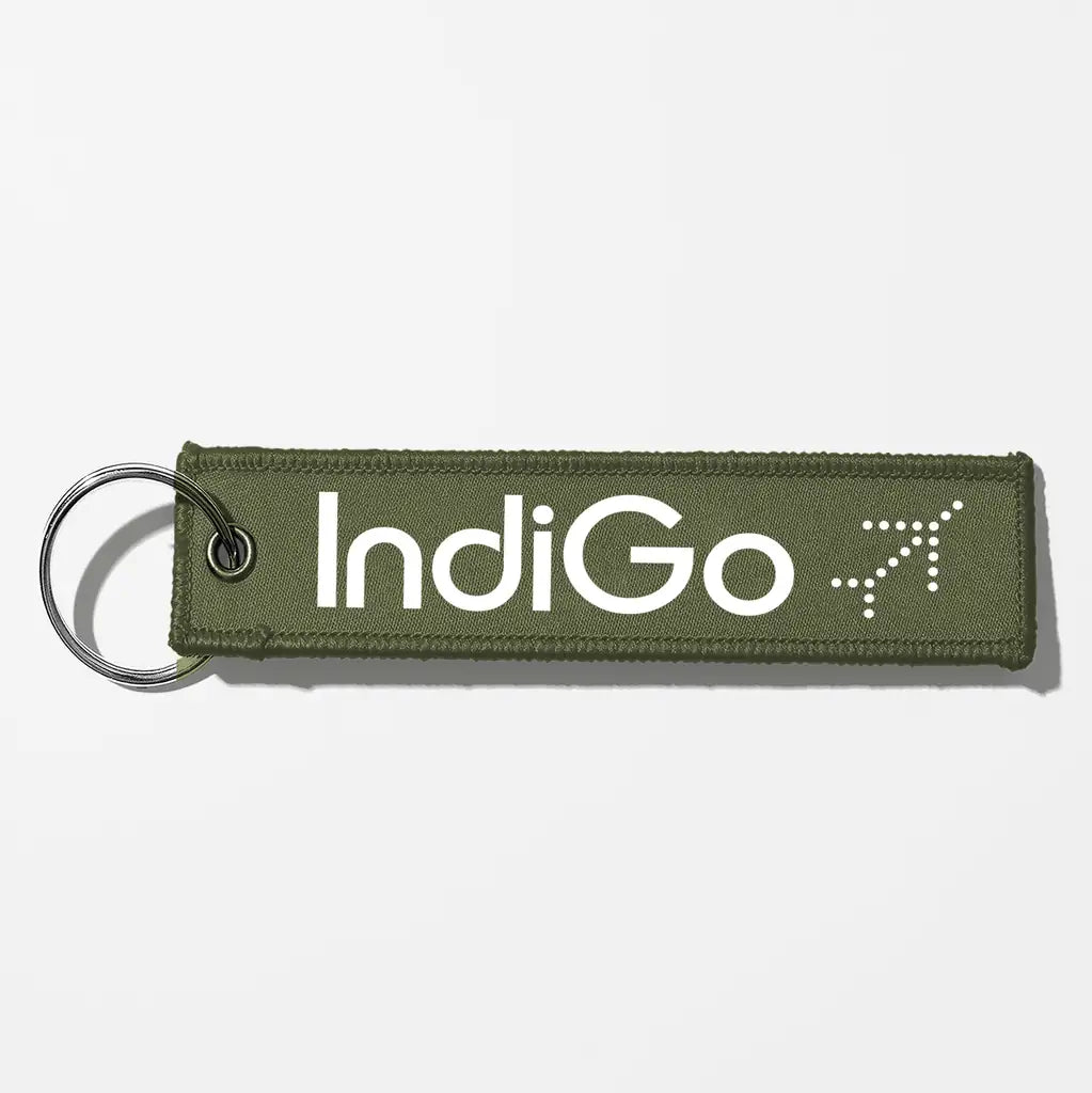 Indigo Airlines Crew & Staff Tag Key Chains - Green Army