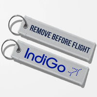 Thumbnail for Indigo Airlines Crew & Staff Tag Key Chains - Light Gray - Remove Before Flight