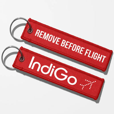 Indigo Airlines Crew & Staff Tag Key Chains - Red - Remove Before Flight