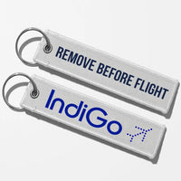 Thumbnail for Indigo Airlines Crew & Staff Tag Key Chains - White - Remove Before Flight