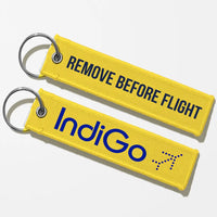 Thumbnail for Indigo Airlines Crew & Staff Tag Key Chains - Yellow - Remove Before Flight