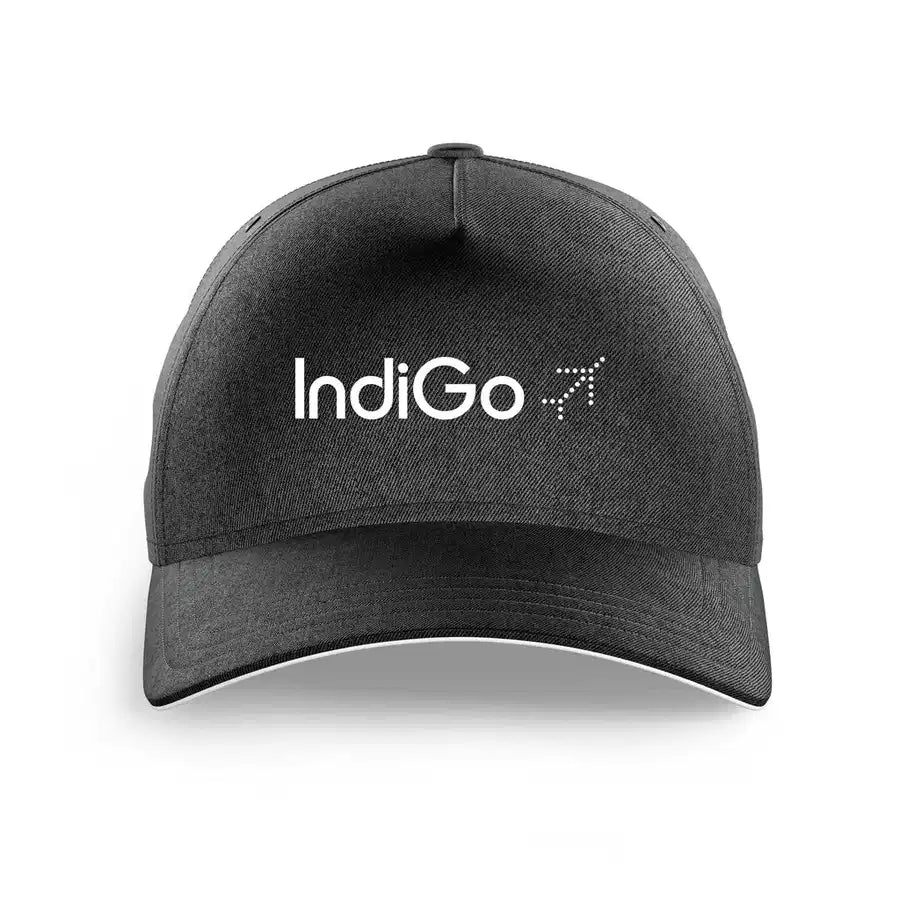 Indigo Airlines printed hat - black