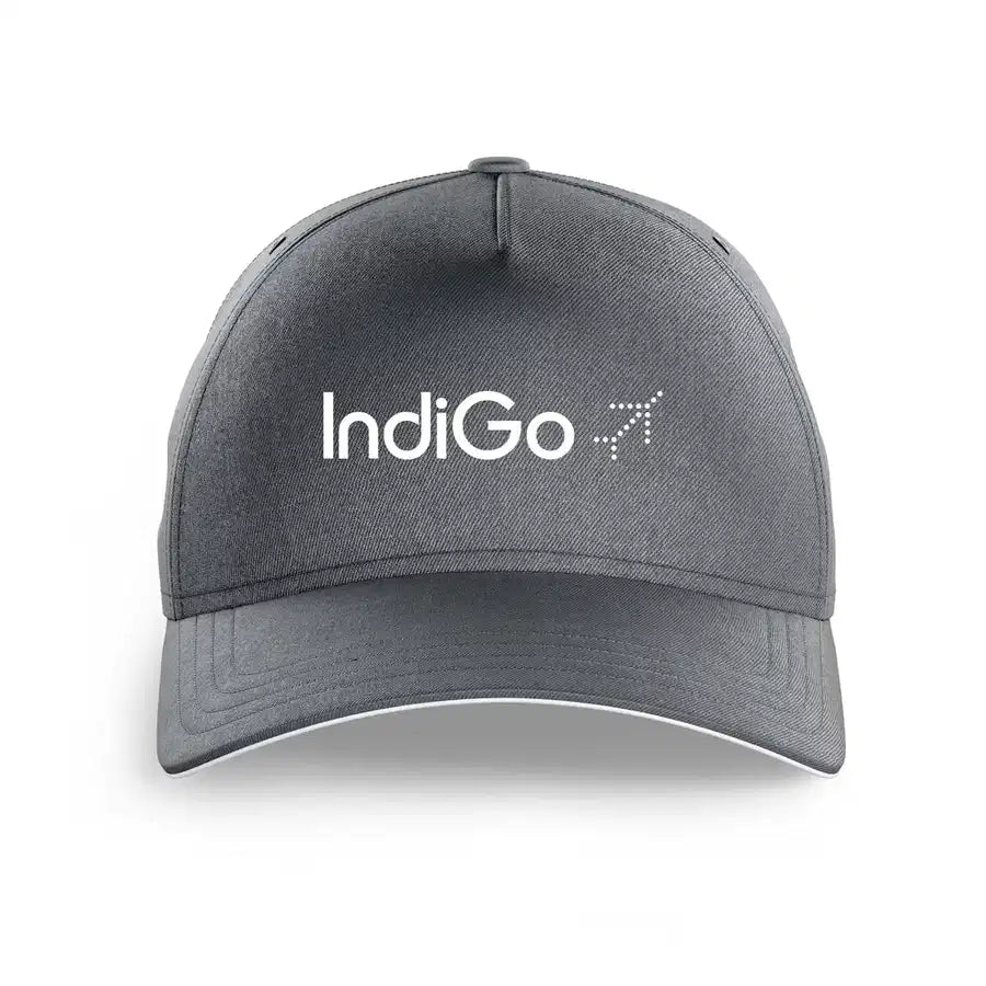Indigo Airlines printed hat - gray