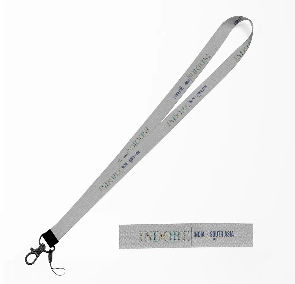 Indore City Series lanyard - light gray